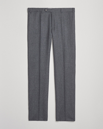 Canali Slim Fit Flannel Trousers Navy