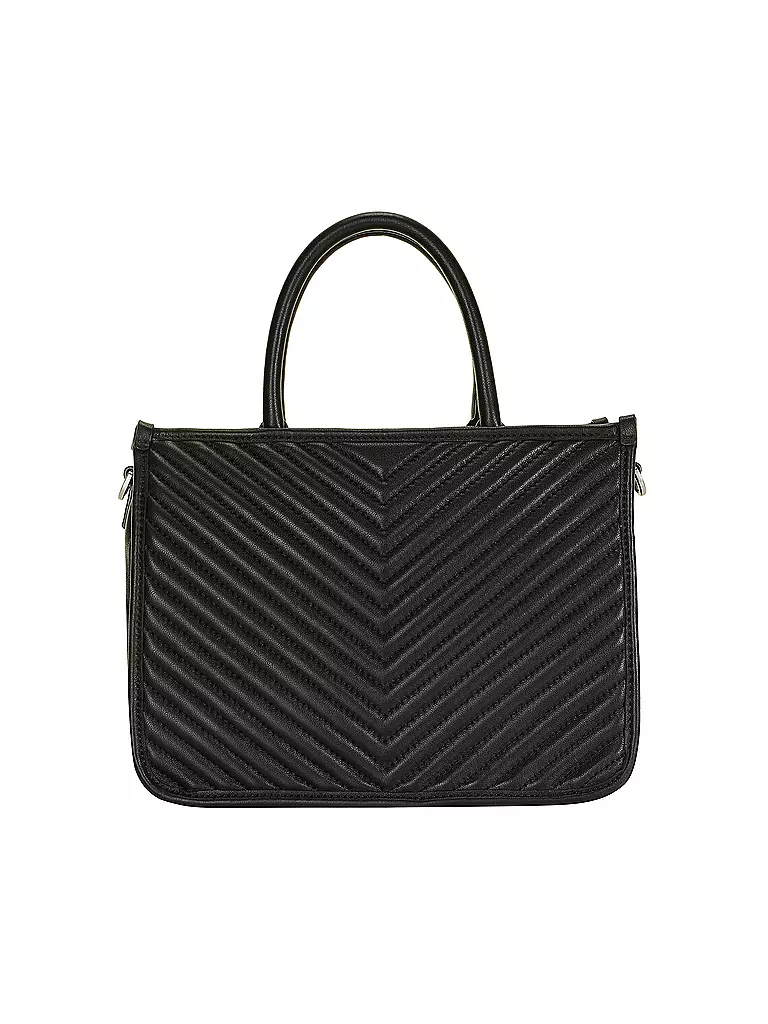 LES VISIONNAIRES Ledertasche - Tot Bag LENA QUILTING schwarz