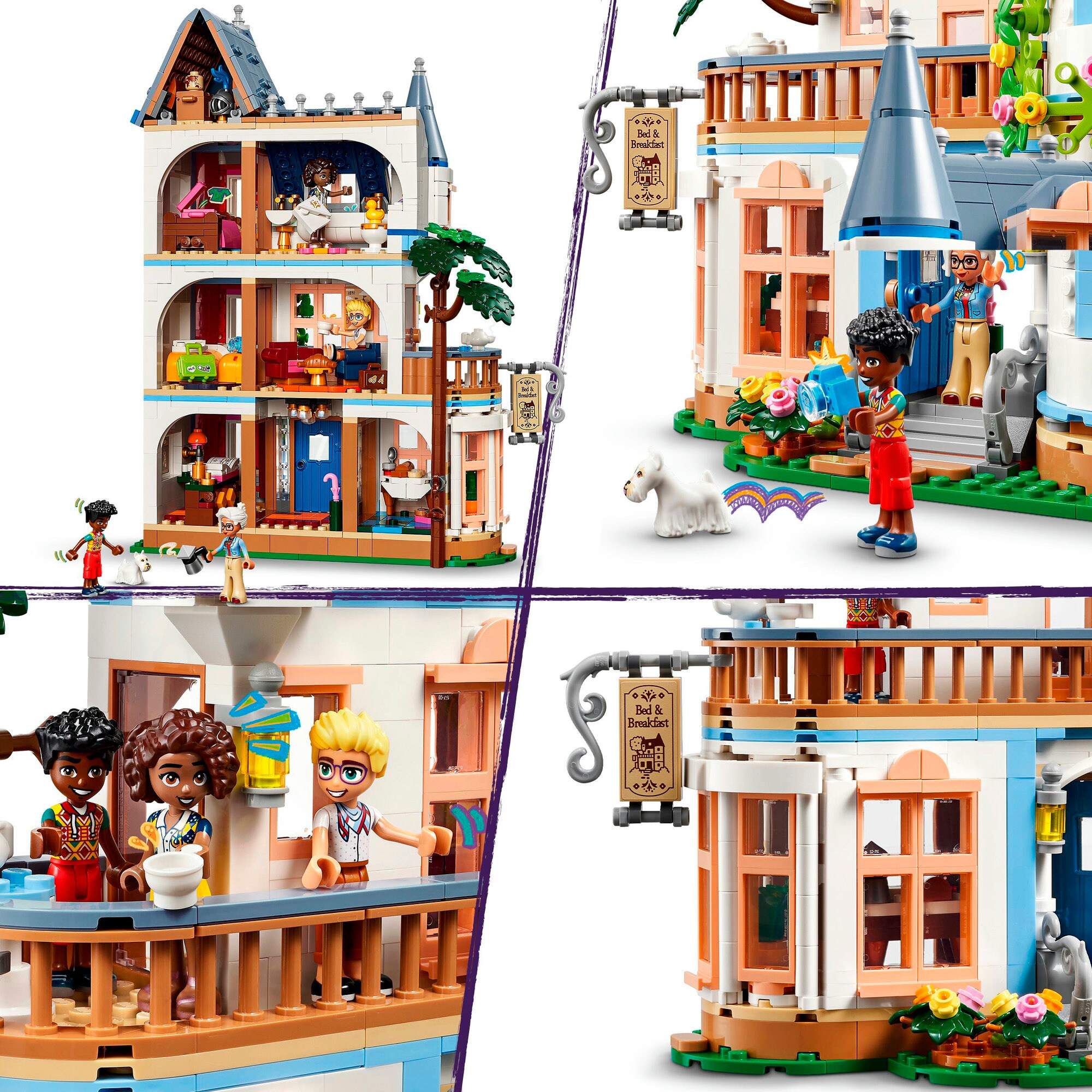 LEGO Konstruktionsspielzeug Friends Burg mit Ferienunterkunft