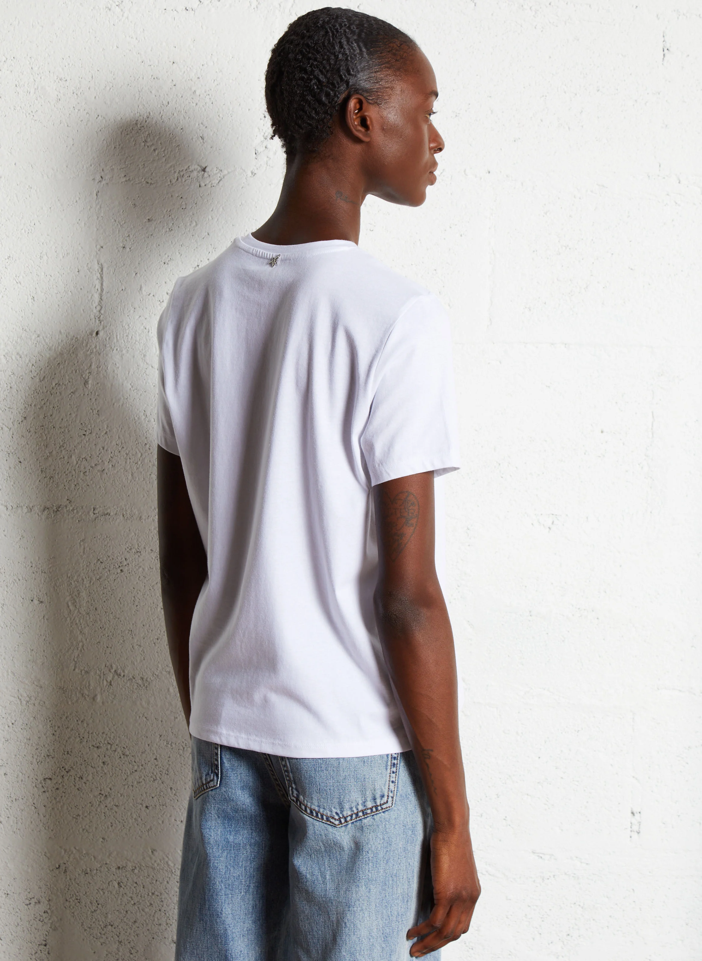 TAME - Tee-shirt col rond en coton | Blanc