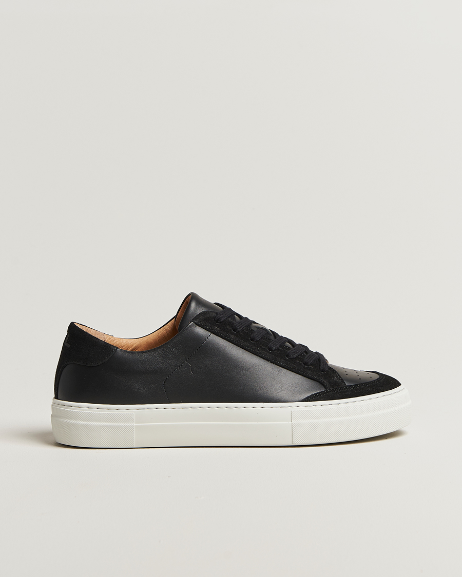 J.Lindeberg Art Signature Leather/Suede Sneaker Black