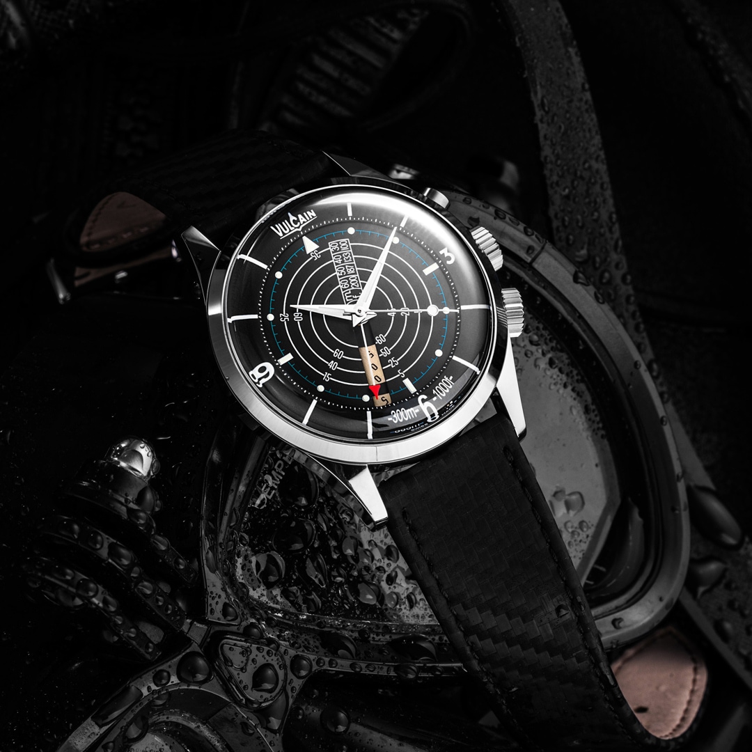 Vulcain Nautical Heritage Cricket Black & White Sapphire 42mm