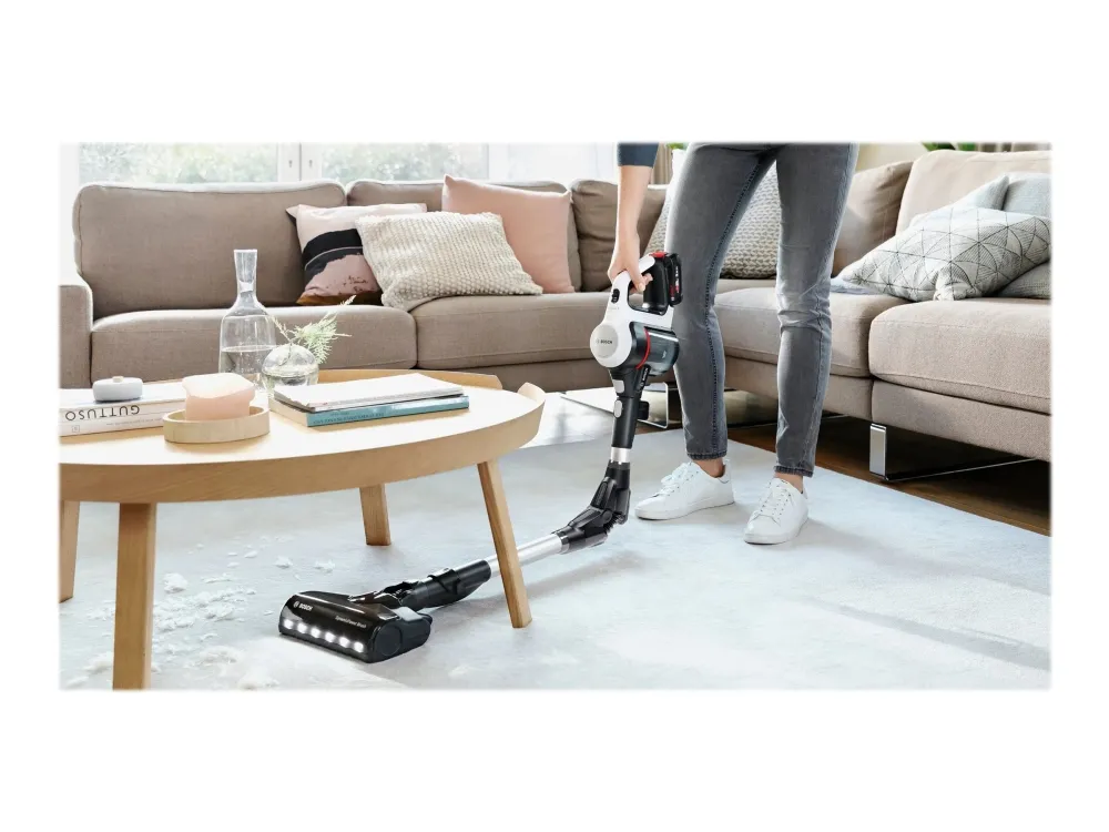 Bosch Unlimited 7 BCS711XXL - Støvsuger - pind/håndholdt (2-i-1) - uden pose - ledningsfri - hvid - 1 batteri, inkluderet oplader