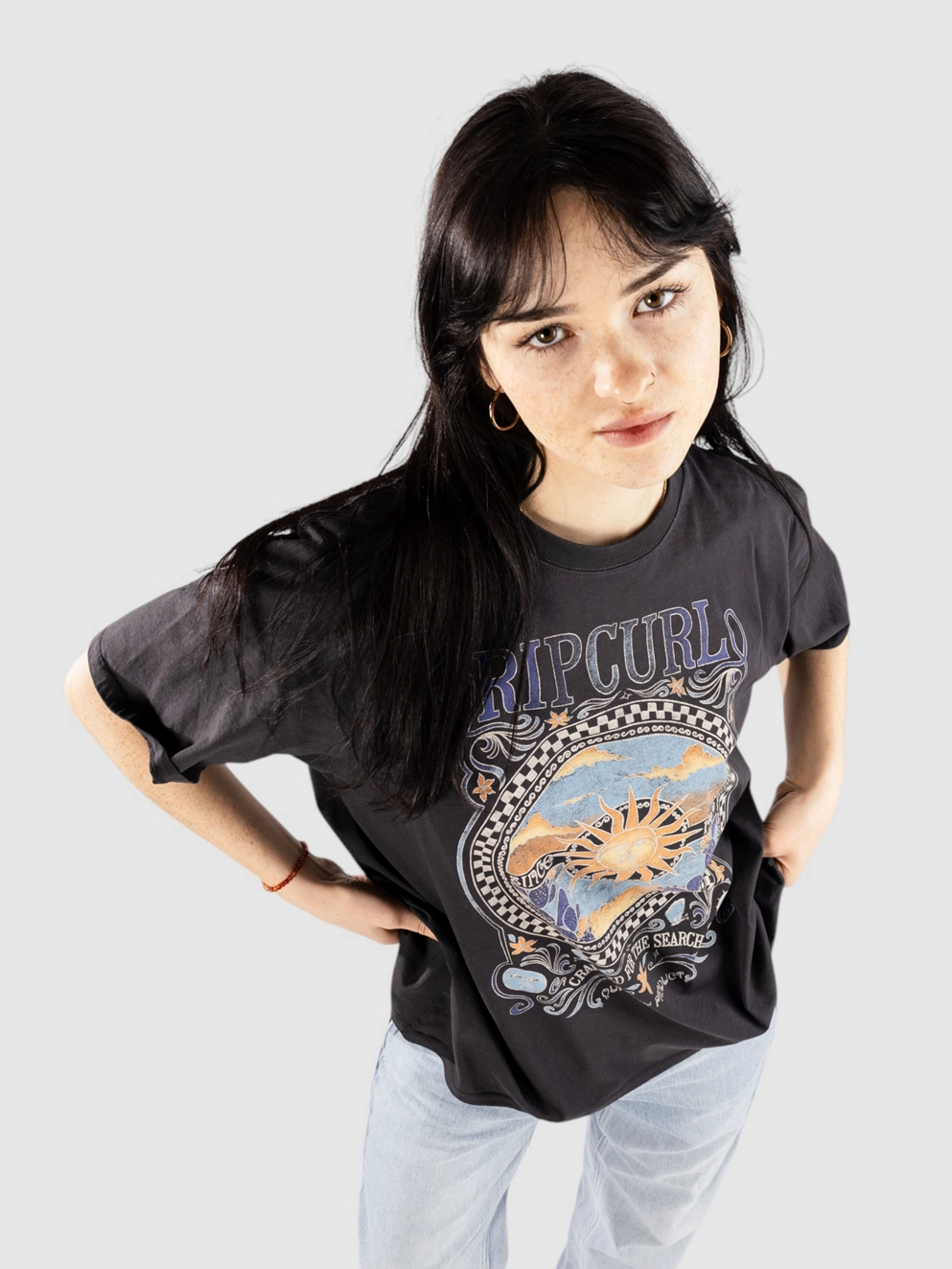 Rip Curl Luna Heritage T-Shirt washed black