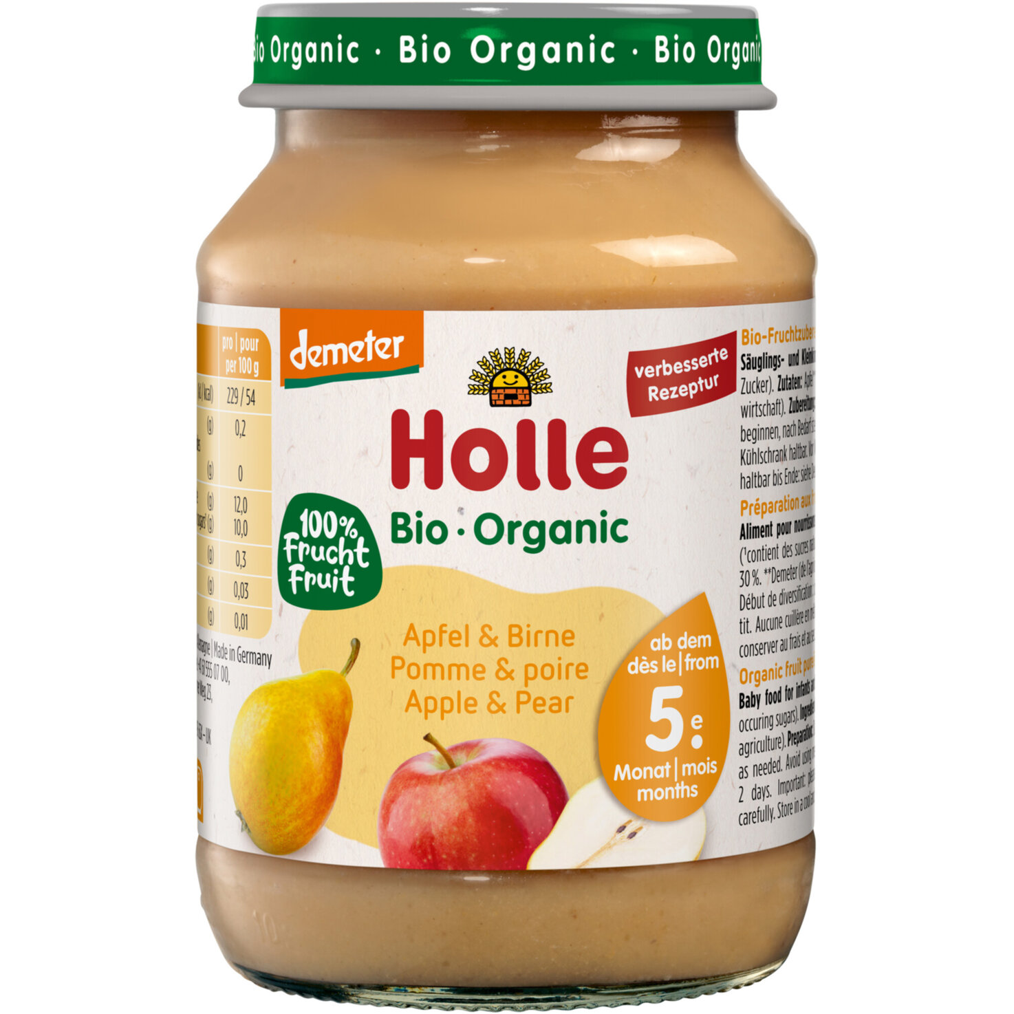 Holle Demeter Bio Brei Apfel & Birne 5+ Monate