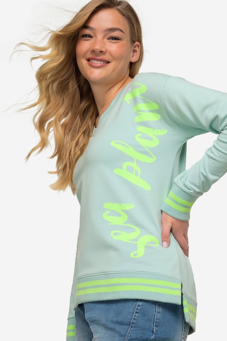 Sweatshirt, oversized, Schriftzug, Langarm