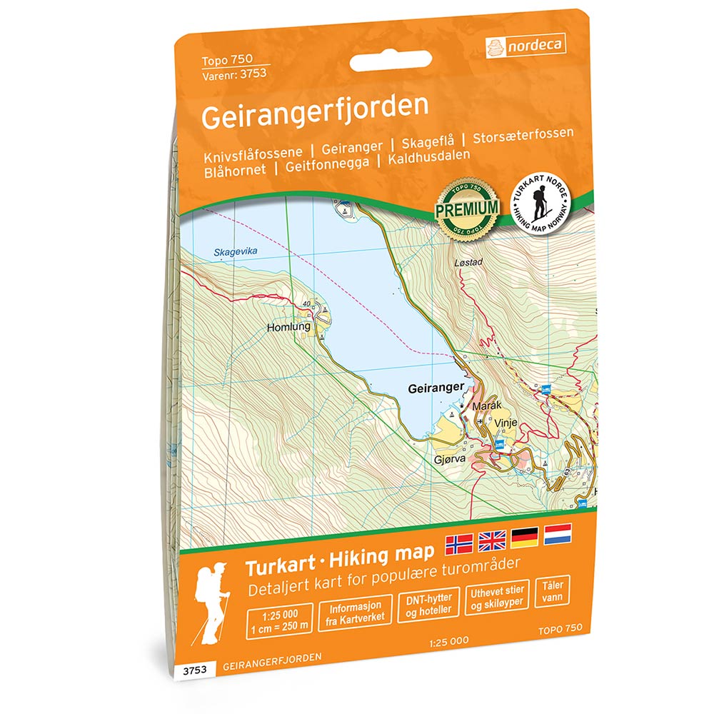 Topo 750, Geirangerfjorden<br>1:25 000
