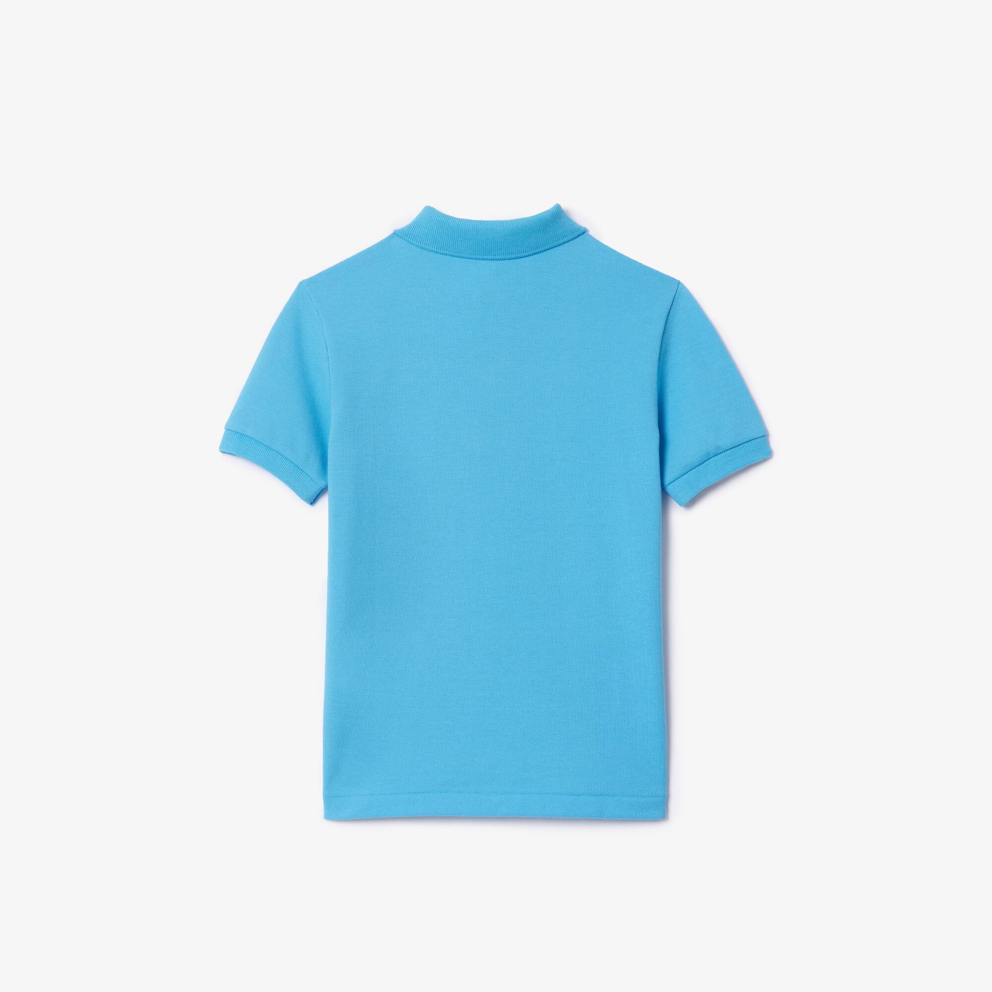 Polo enfant Lacoste regular fit en petit piqué uni Polos - Bleu - Lacoste - Enfant