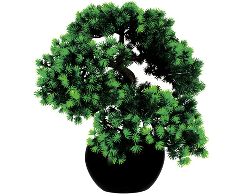Kunstmatige bonsai lariks plant, hoogte: 37 cm, groen