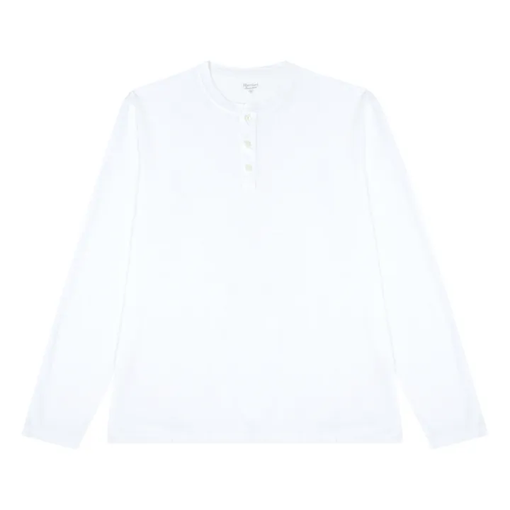 Hartford T-shirt Henley  | Blanc