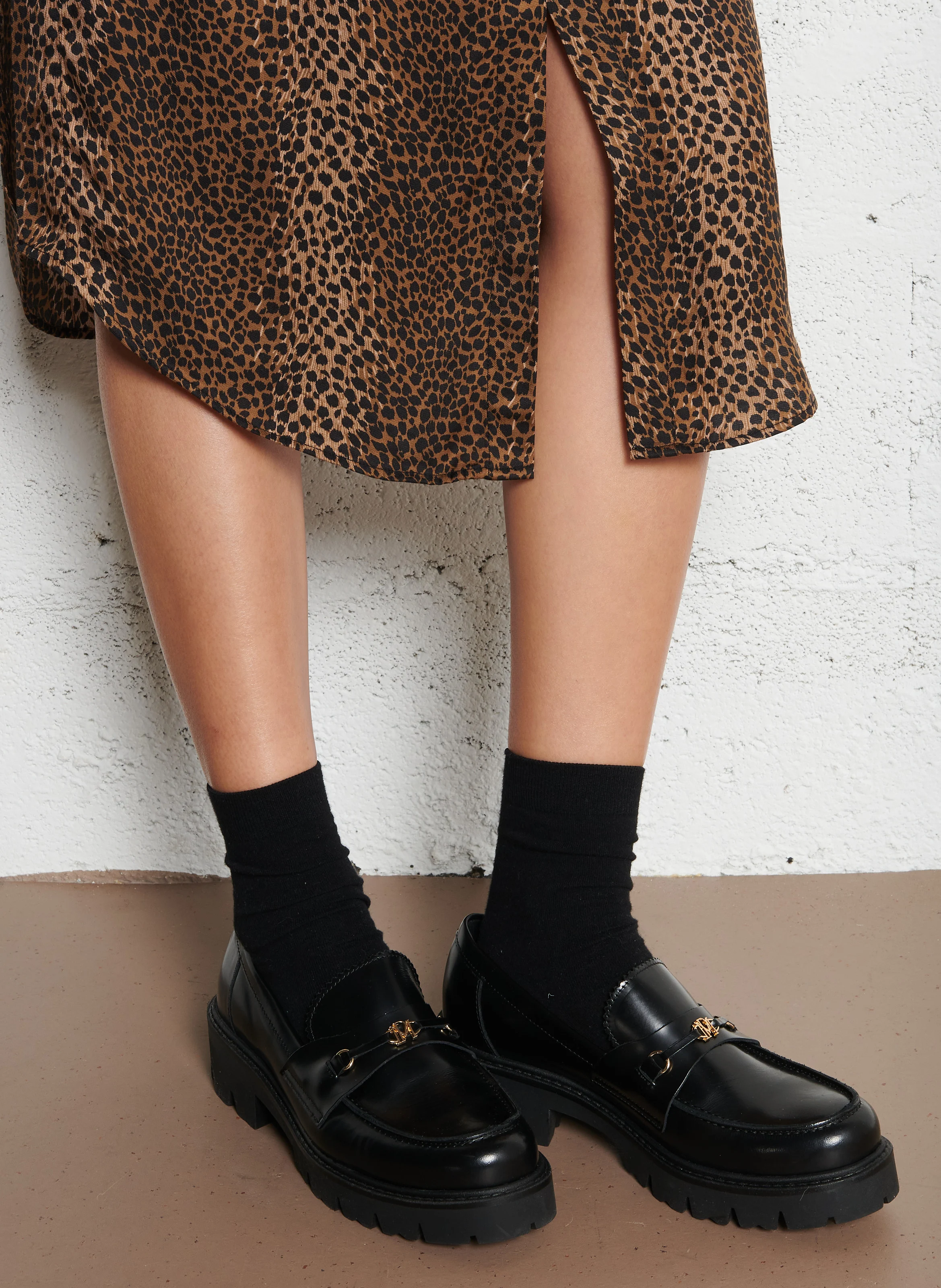 Mocassins en cuir | Noir