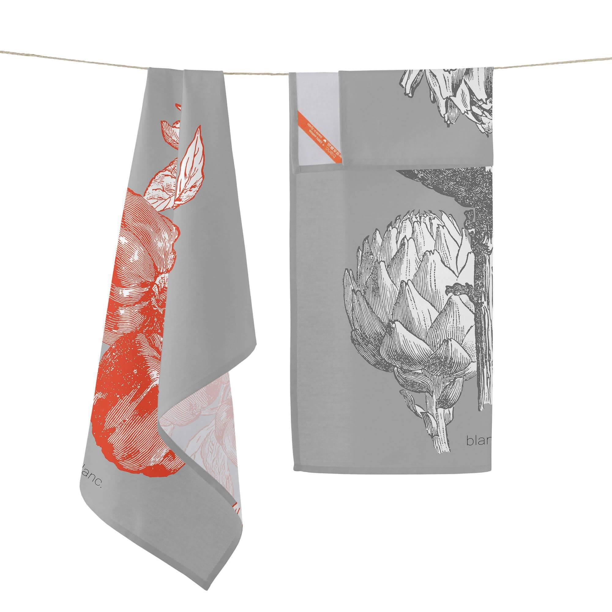 Blanc Set van 2 theedoeken Artichoke