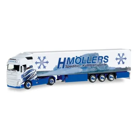 Herpa 306317 Volvo FH Gl. XL Kühlkoffer-Sattelzug H.Möllers Kühltransporte