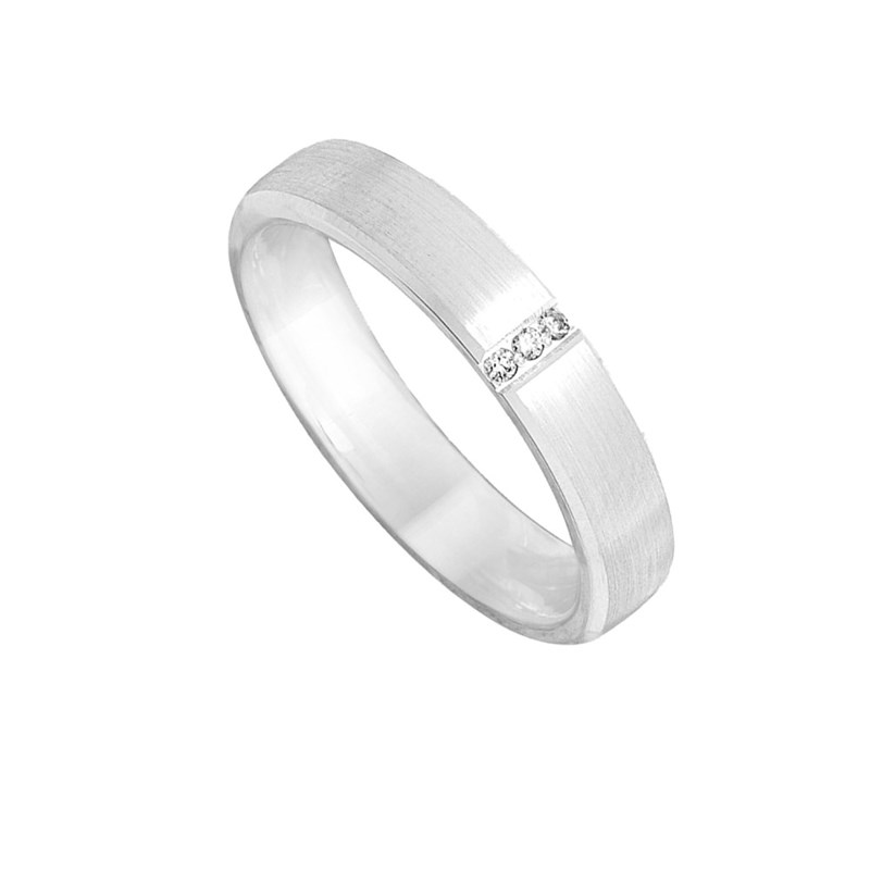 Bague Mixte - Or 18 Carats - Diamant 0,02 Carats