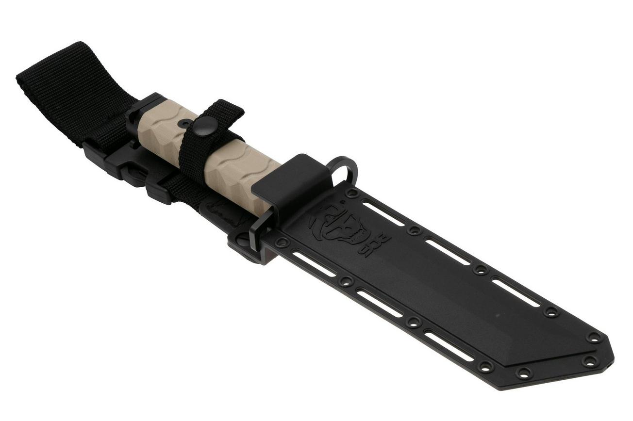 SOG BAR15T BY1003-BX, Black PVD AUS-8 Tanto, FDE G10 vaststaand mes
