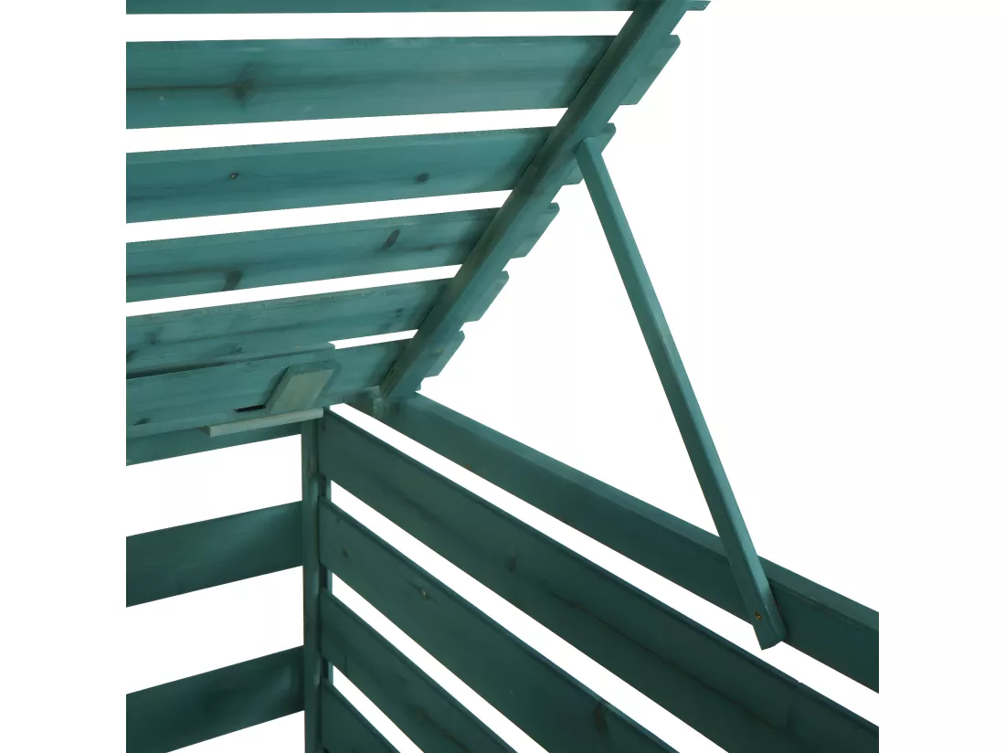 Cache-poubelle MCW-H62 pour 3/6 poubelles, vert foncé