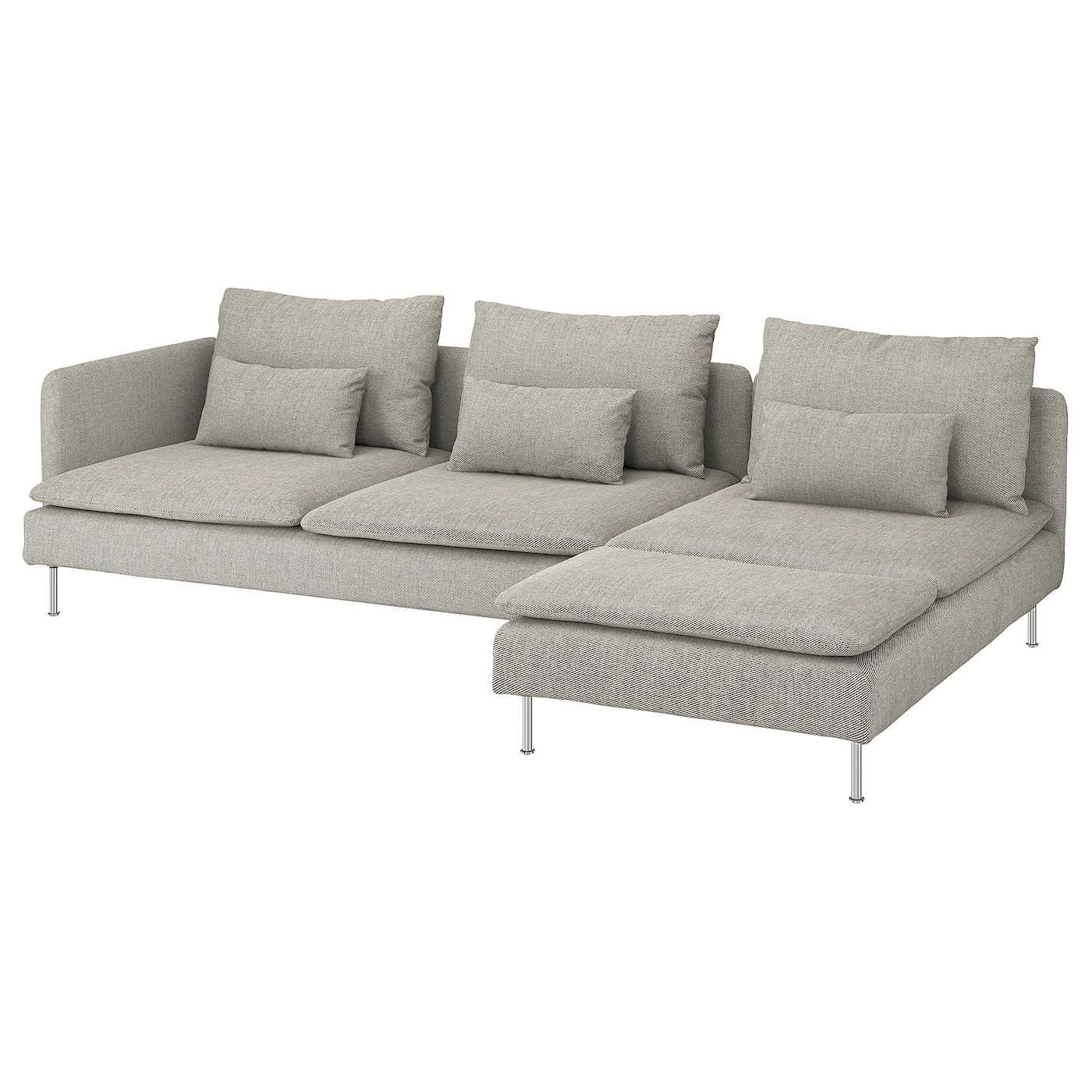 IKEA SÖDERHAMN 4er-Sofa mit Récamiere