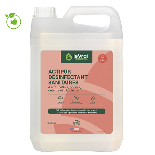 Nettoyant désinfectant sanitaires PAE Le Vrai Actipur 5 L