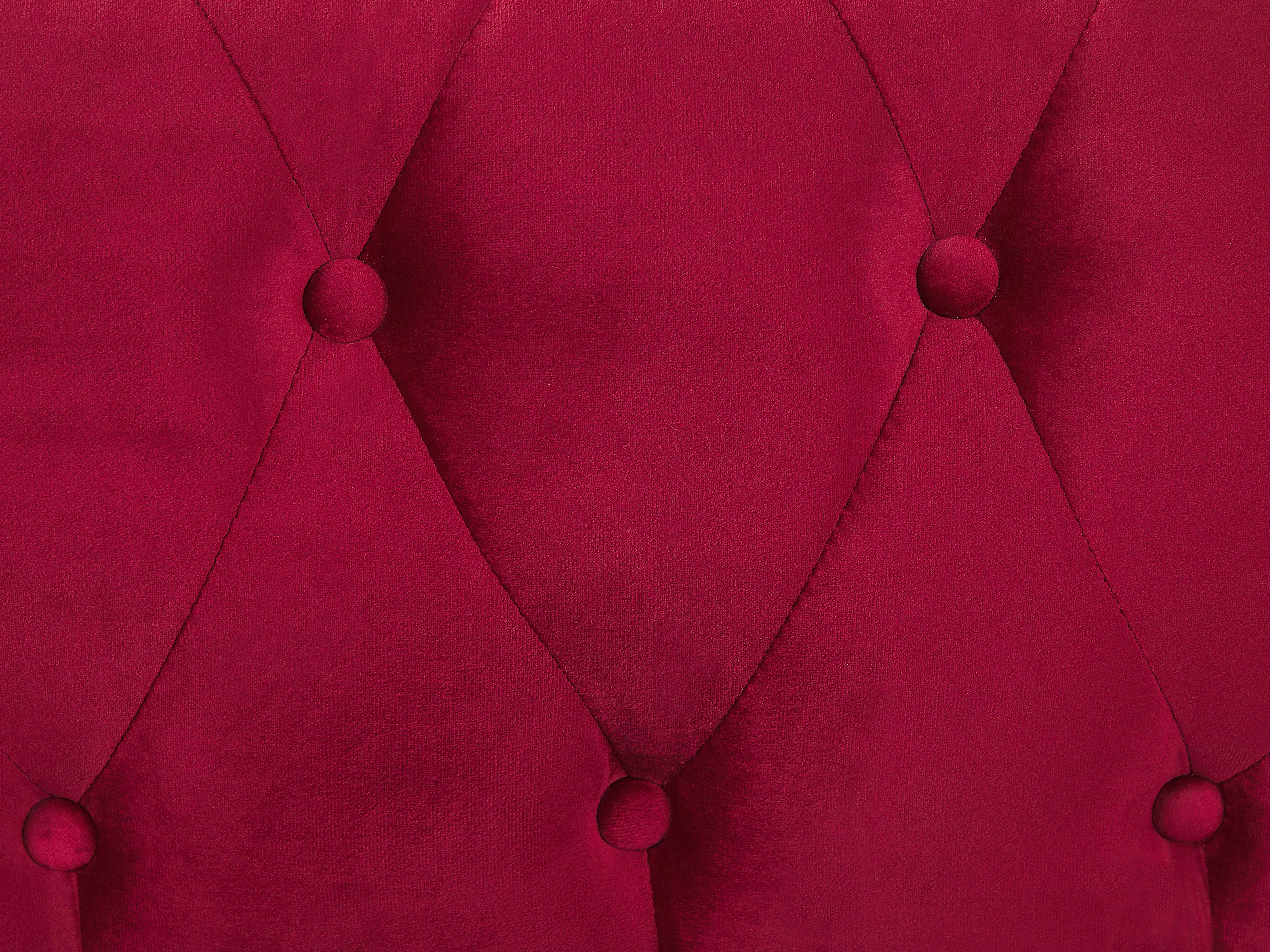 Bank 3-zits CHESTERFIELD Fluweel Donkerrood