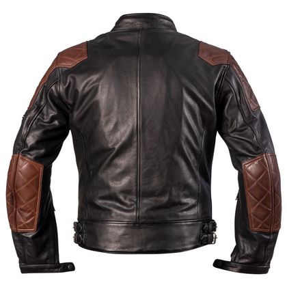 Blouson Helstons CHUCK CUIR BUFFLE ET VACHETTE - Noir / Beige