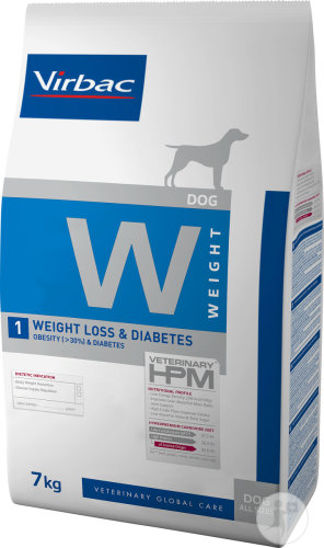Virbac Veterinary HPM Dog W1 Weight Loss Et Diabetes 7kg