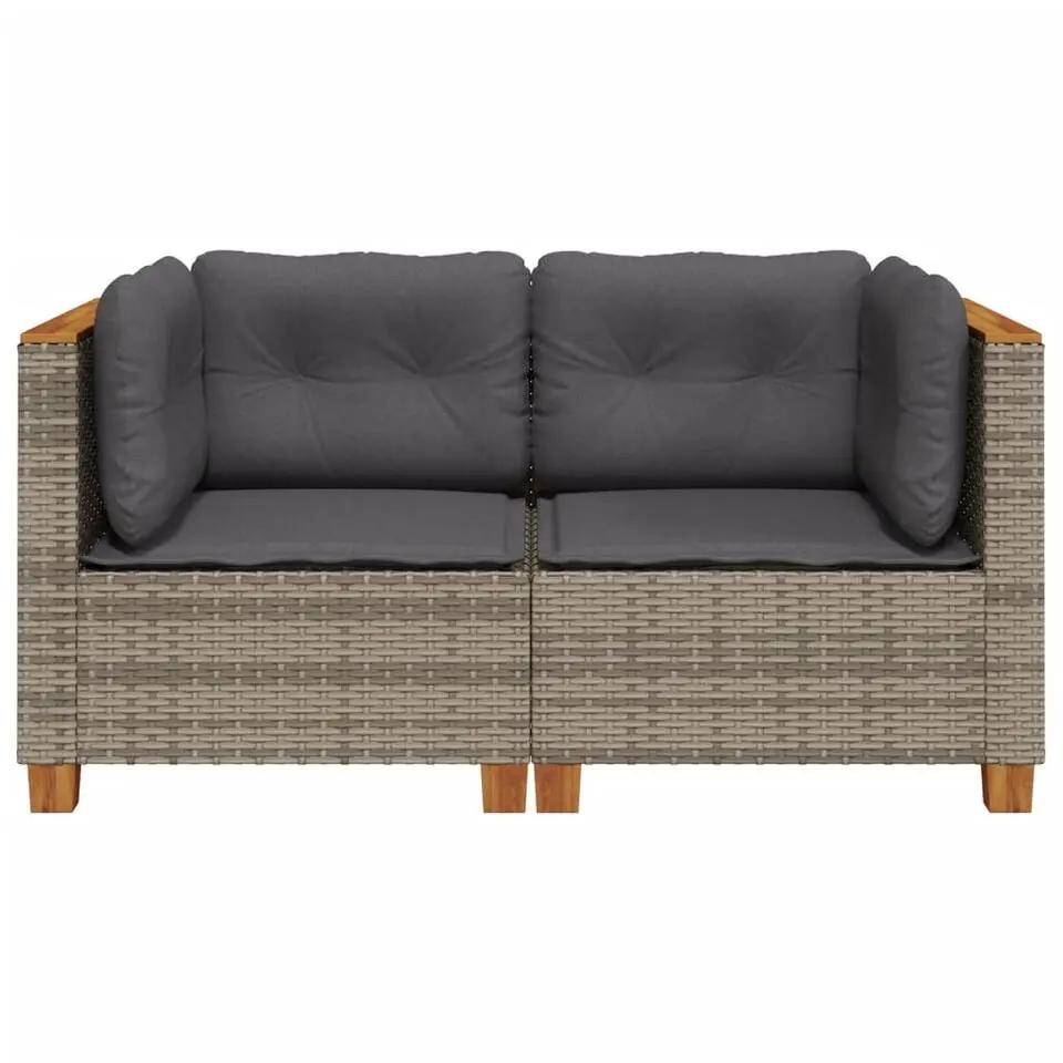 vidaXL - Tuinbank - Grijs - Poly rattan
