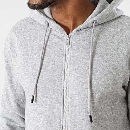 Sweat Zippé Capuche Bradley Gris Chiné