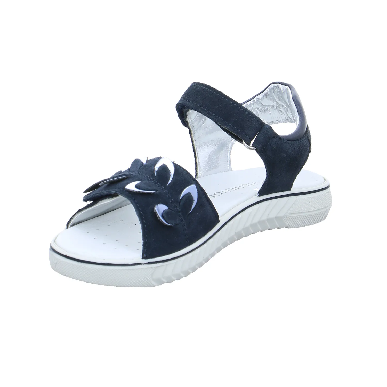 SCHUHENGEL Mädchen-Sandale Dunkelblau Leder  Sommerschuh