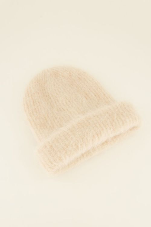 Beige hairy muts