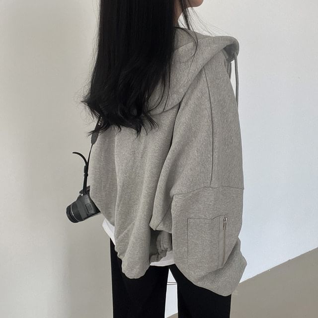 Essere - Effen hoodie met trekkoord en ritssluiting