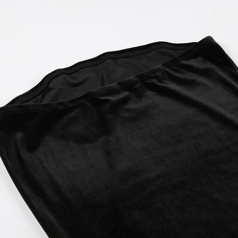 Cincine - Strapless effen uitlopende jumpsuit