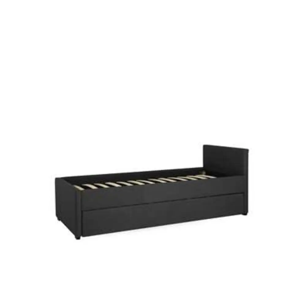 MARMANDE - Onderschuifbed - Grijs - 80 x 200 cm - Polyester