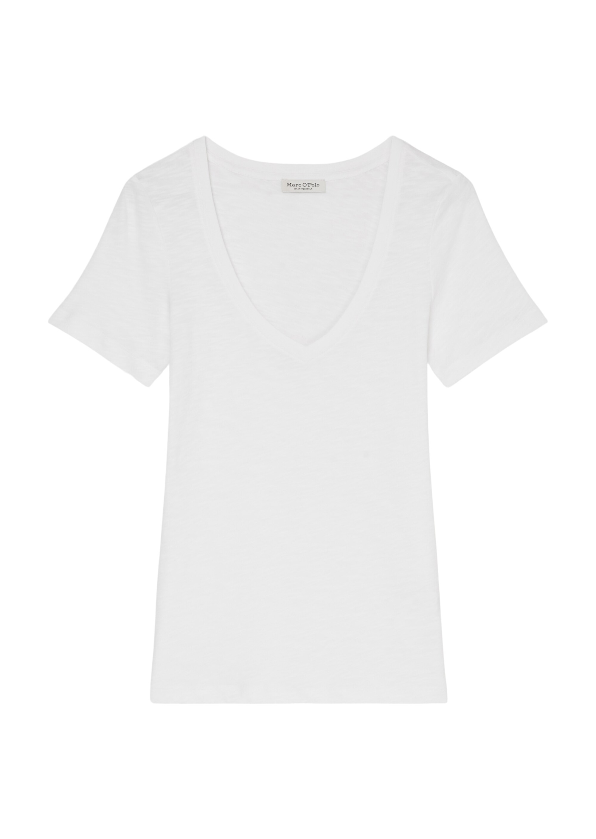 V-Neck-T-Shirt regular aus Organic Cotton Slub Jersey