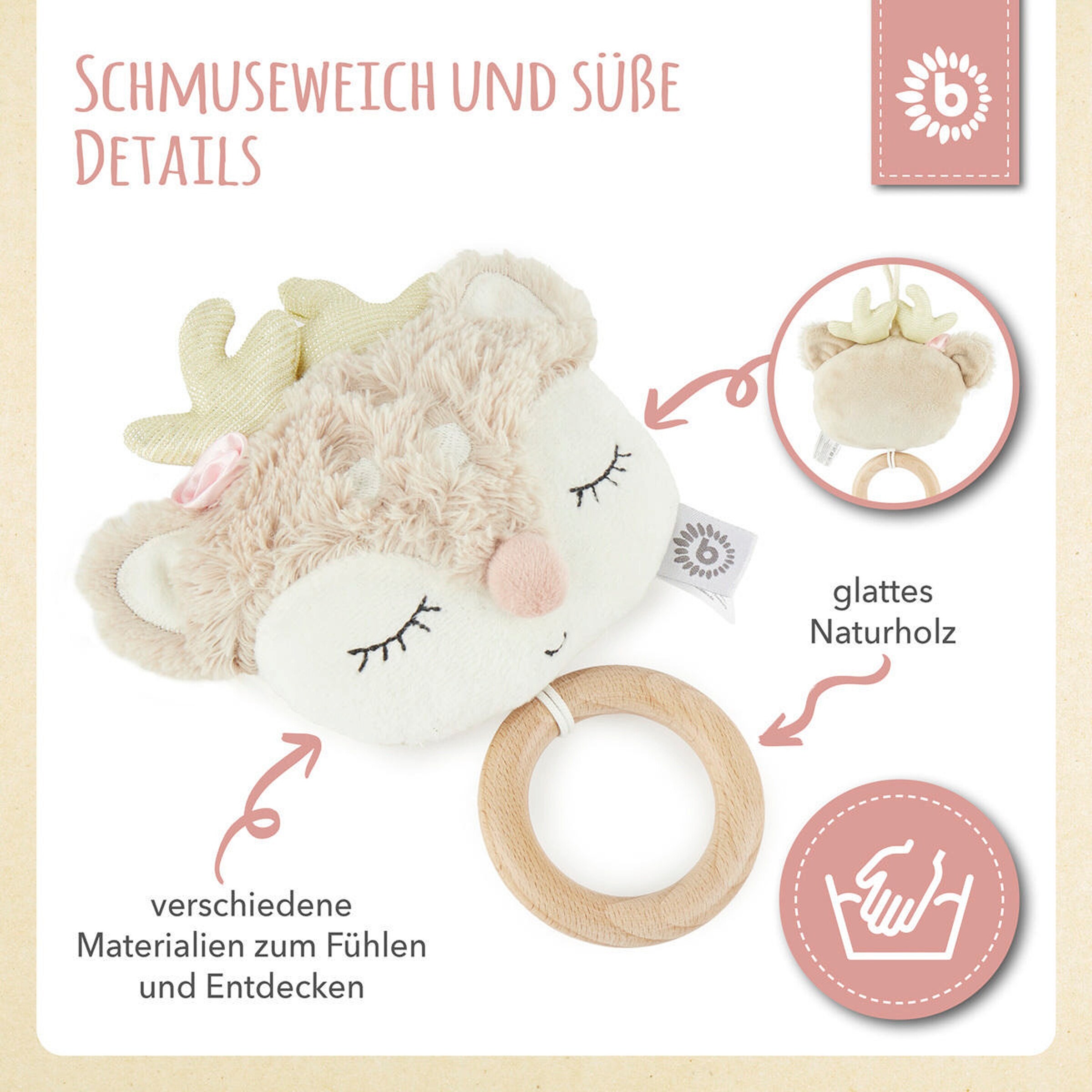 Bieco Musikspieluhr Reh - ab Geburt Beige