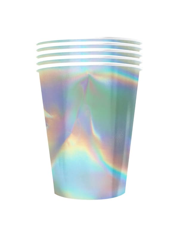 20 regnbue-glinsende resirkulerbare pappkrus 53 cl. Size-Standard