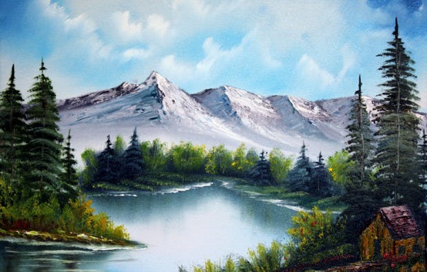 Bob Ross Malkurs Eningen unter Achalm als Geschenkidee