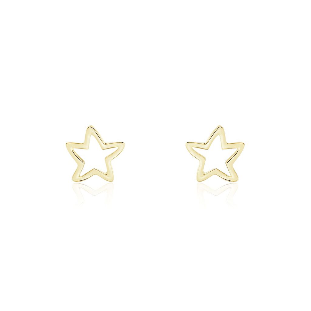 Boucles D'oreilles Puces Alphonsine Etoile De Mer Or Jaune