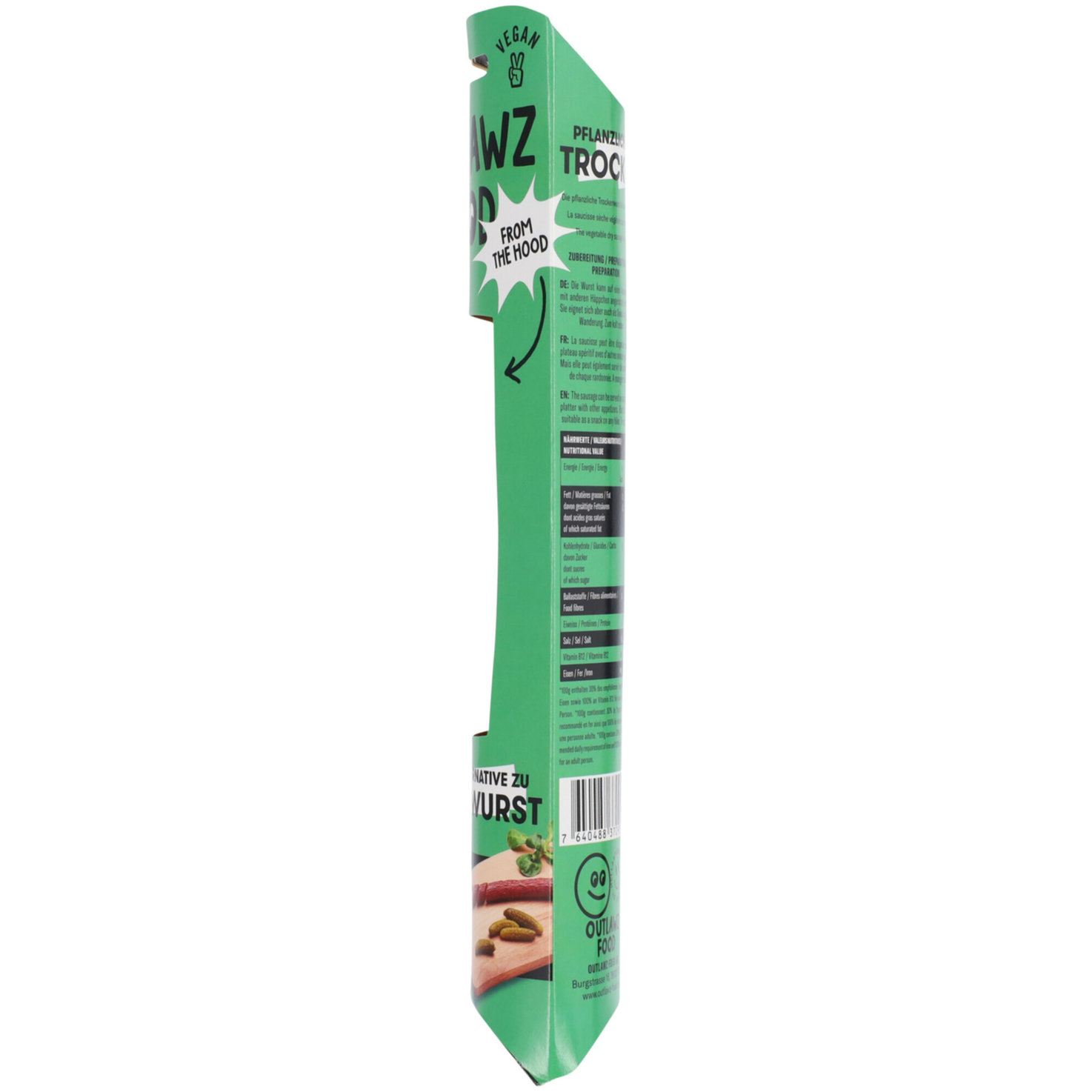 Outlawz Food vegane Alternative zu Trockenwurst -