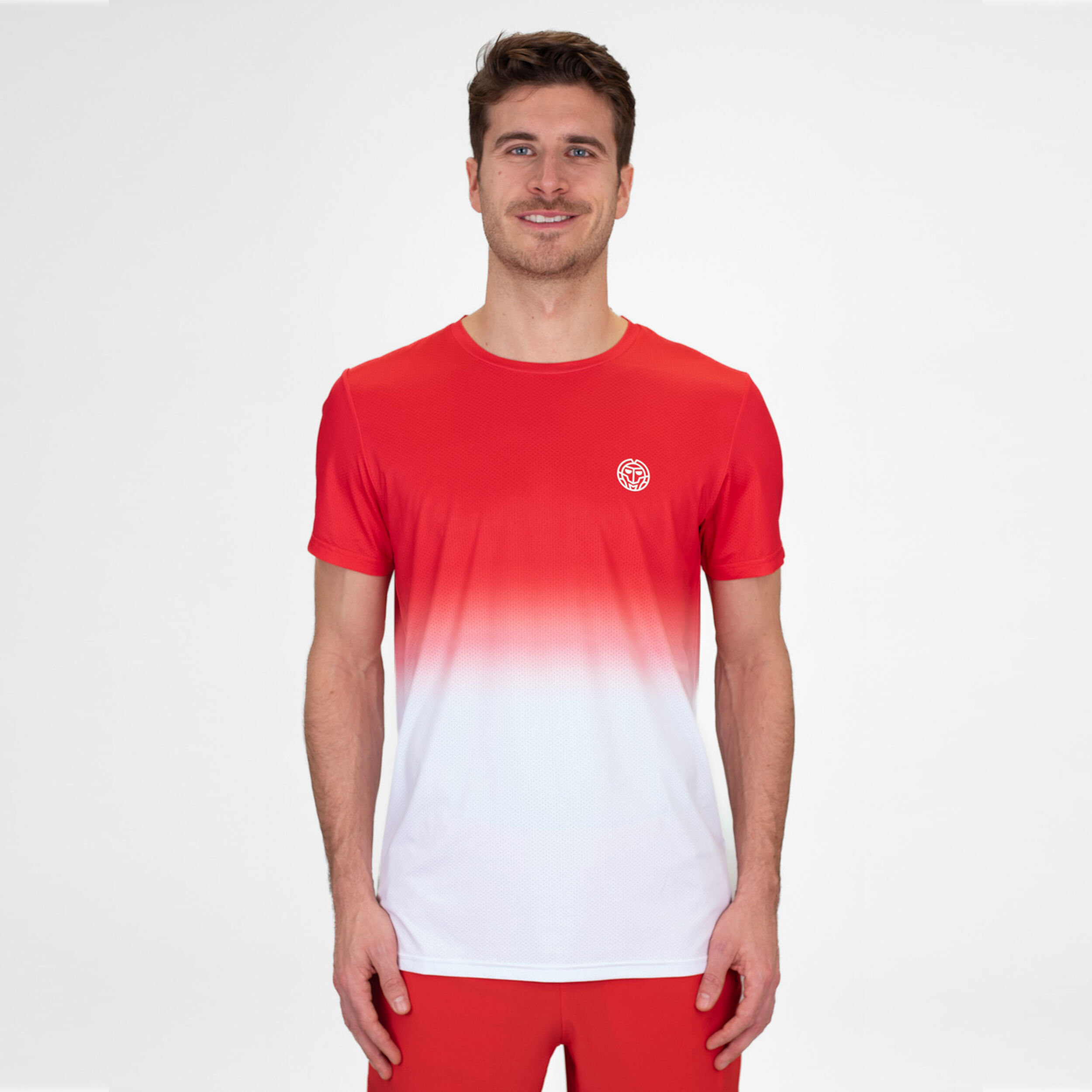 BIDI BADU Crew Gradiant T-shirt Hommes - Rouge , Blanc