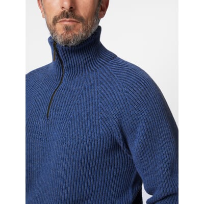 Herren-Stricktroyer, Stahlblau