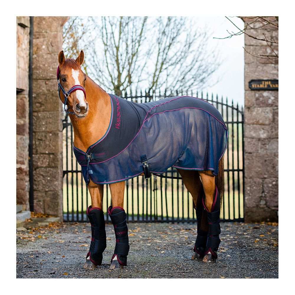 Horseware RAMBO SPORT COOLER - Chemise séchante navy/burg/teal/nvy