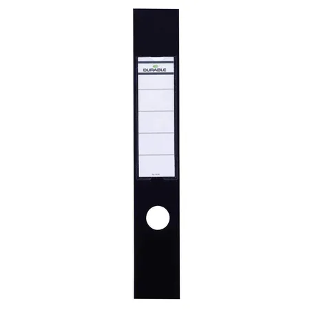Durable 809001 selbstklebende Ordnerrückenschild Ordofix, 60 x 390 mm, schwarz