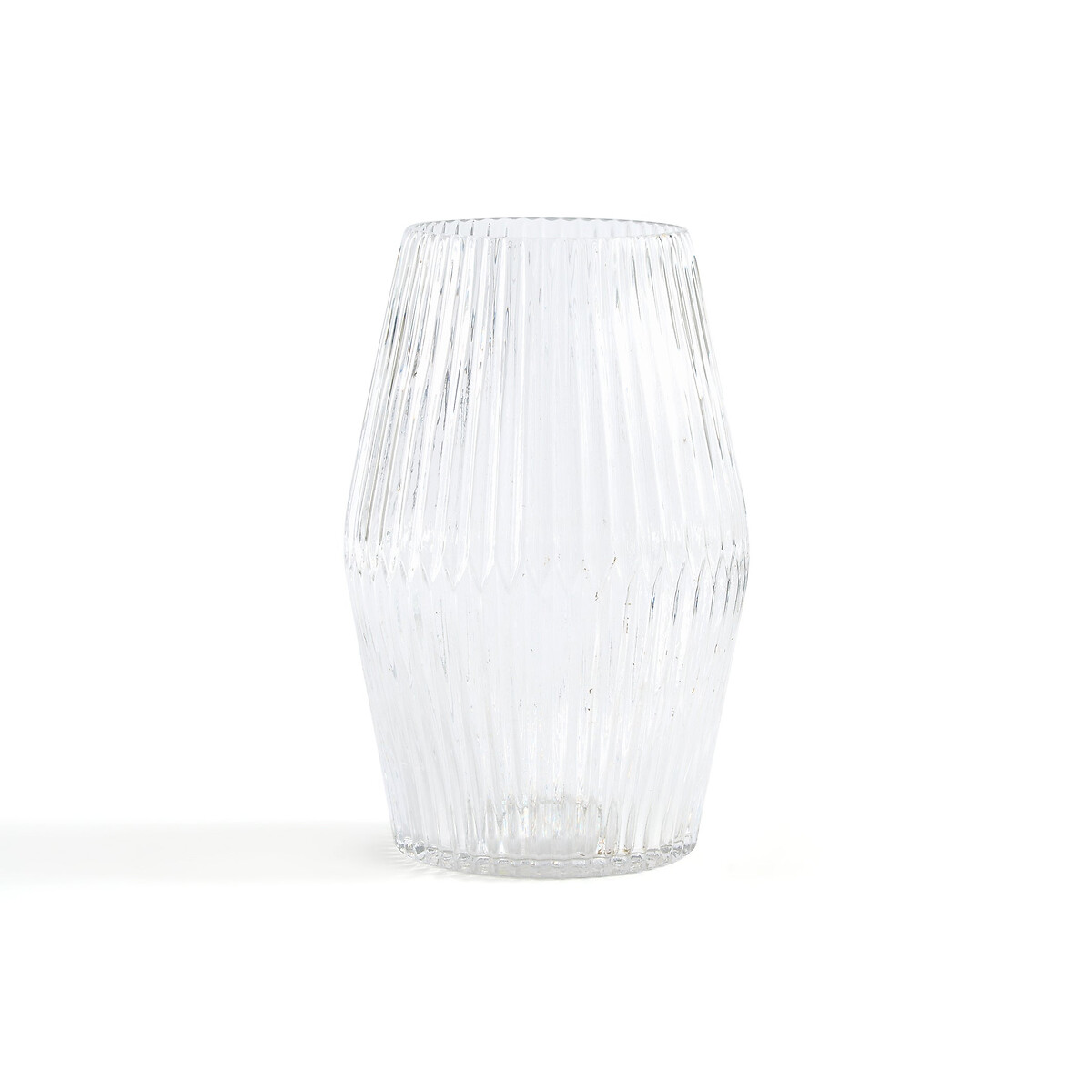 LA REDOUTE INTERIEURS<br>Vaso de vidro ranhurado, formato cilíndrico Alt.25 cm, Afa
