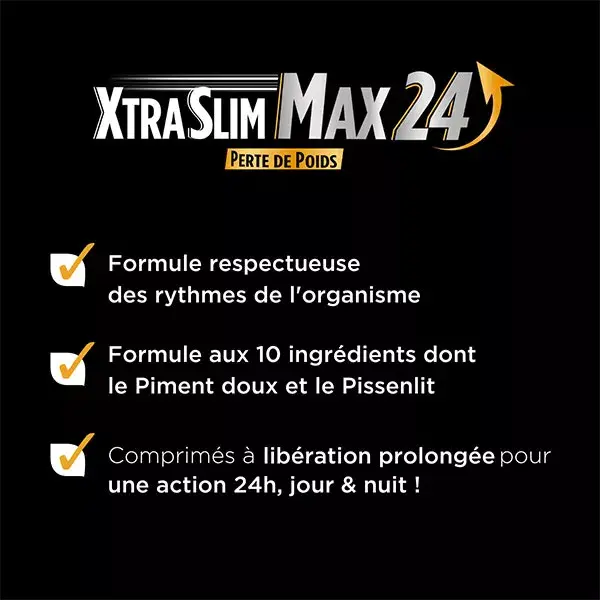Forté Pharma Xtraslim Max 24 Queimador de Gordura Dia e Noite 60 Comprimidos Emagrecedores
