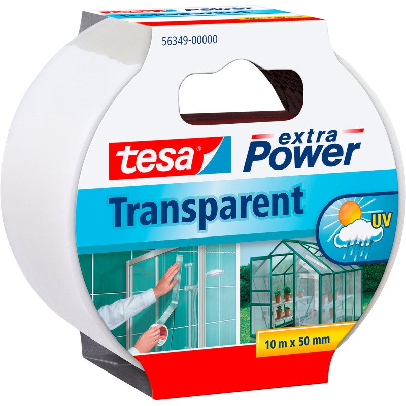 Ruban toilé Tesa Extra Power, 48 mm x 10 m, transparent