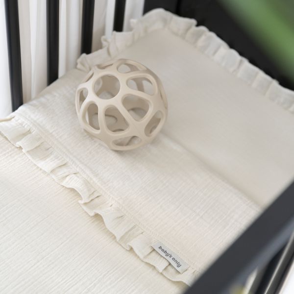 Baby's Only Wieglaken - Calm Met Ruffle - Warm Linen