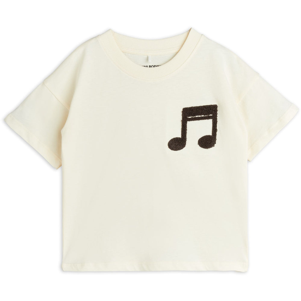 Køb Mini Rodini Offwhite Note Chenille T-Shirt
