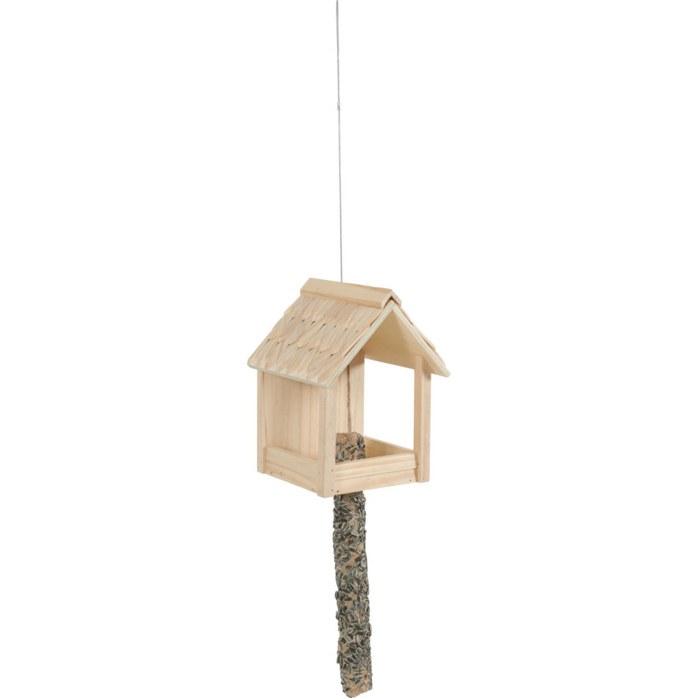 Mangeoire cup grizzli 3 en 1 , toit en bois, pour oiseaux