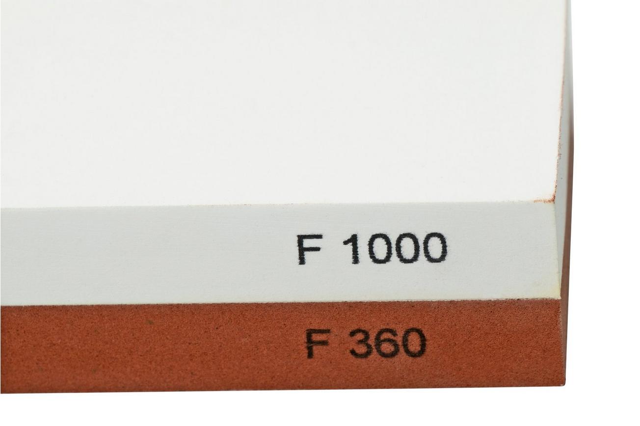 Helle Sharpening Stone L 300311 slijpsteen korrel 360/1000, lederen schede