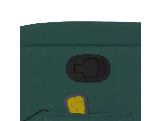 Fauteuil de massage inclinable Vert foncé Tissu